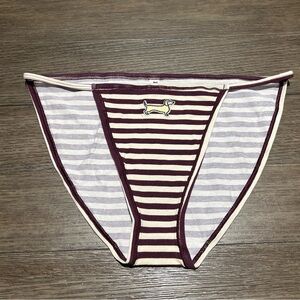 Victoria’s Secret PINK Cotton Stretch String Bikini Maroon Panties X-Large
